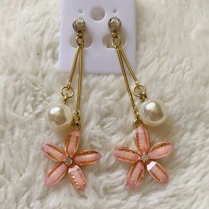 3 for $10 Pink Flower and Pearl Fashion Earrings